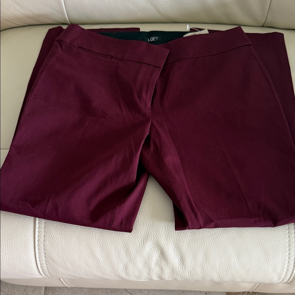 LOFT Dark Red Women's pants NWT